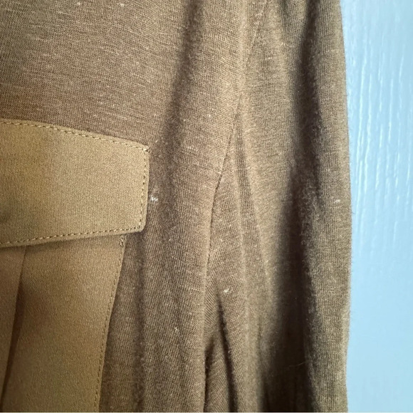 Ecote Urban  Outfitters Blouse Size‎ Large Olive Green Roll-Tab Sleeves Utility - Picture 8 of 14